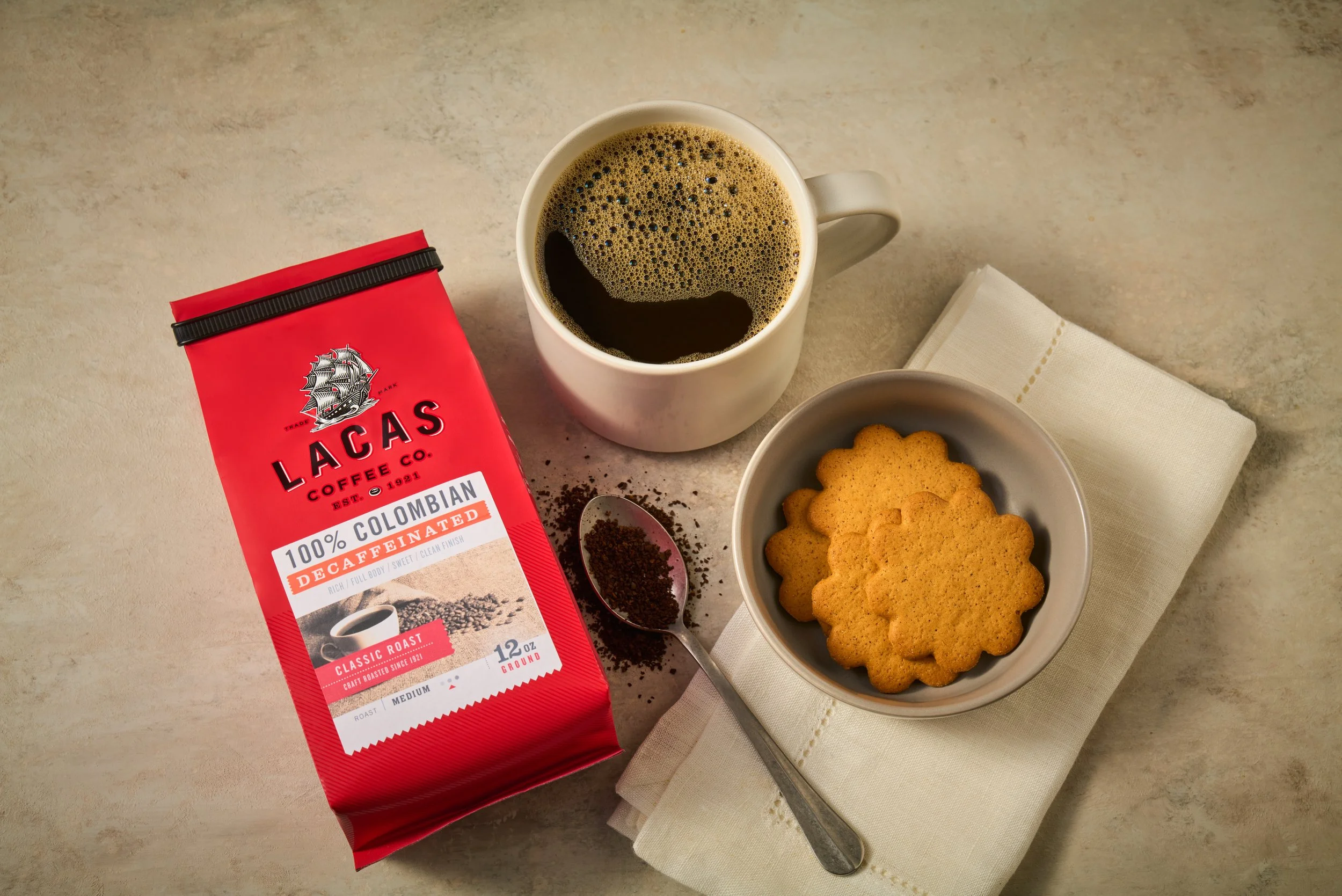 100% Colombian DECAFFEINATED — Lacas Coffee Company
